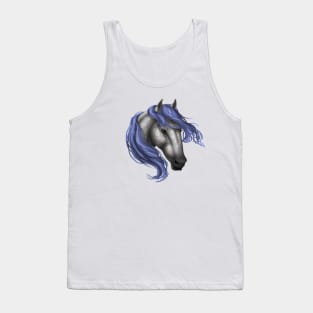 Horse Head - Dapple Cobalt Mane Tank Top